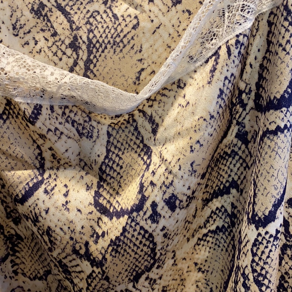 SOLD OUT CLEARANCE Snakeskin Lace Trim Sexy Camisole Tank Top - Picture 5 of 5